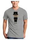 Cute Pilgrim Boy Thanksgiving Adult V-Neck T-shirt-Mens V-Neck T-Shirt-TooLoud-HeatherGray-Small-Davson Sales