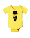 Cute Pilgrim Boy Thanksgiving Baby Romper Bodysuit-Baby Romper-TooLoud-Yellow-06-Months-Davson Sales