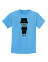 Cute Pilgrim Boy Thanksgiving Childrens T-Shirt-Childrens T-Shirt-TooLoud-Aquatic-Blue-X-Small-Davson Sales