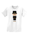 Cute Pilgrim Boy Thanksgiving Childrens T-Shirt-Childrens T-Shirt-TooLoud-White-X-Small-Davson Sales