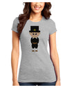 Cute Pilgrim Boy Thanksgiving Juniors T-Shirt-Womens Juniors T-Shirt-TooLoud-Ash-Gray-Juniors Fitted XS-Davson Sales