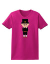 Cute Pilgrim Boy Thanksgiving Womens Dark T-Shirt-TooLoud-Hot-Pink-Small-Davson Sales