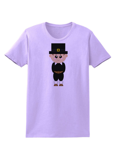 Cute Pilgrim Boy Thanksgiving Womens T-Shirt-Womens T-Shirt-TooLoud-Lavender-X-Small-Davson Sales