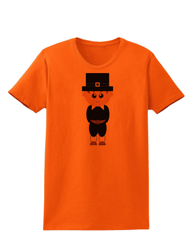 Cute Pilgrim Boy Thanksgiving Womens T-Shirt-Womens T-Shirt-TooLoud-Orange-X-Small-Davson Sales