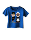 Cute Pilgrim Couple Happy Thanksgiving Infant T-Shirt Dark-Infant T-Shirt-TooLoud-Red-06-Months-Davson Sales