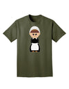 Cute Pilgrim Girl Thanksgiving Adult Dark T-Shirt-Mens T-Shirt-TooLoud-Military-Green-Small-Davson Sales