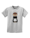 Cute Pilgrim Girl Thanksgiving Childrens T-Shirt-Childrens T-Shirt-TooLoud-AshGray-X-Small-Davson Sales