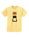 Cute Pilgrim Girl Thanksgiving Childrens T-Shirt-Childrens T-Shirt-TooLoud-Daffodil-Yellow-X-Small-Davson Sales