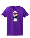 Cute Pilgrim Girl Thanksgiving Womens Dark T-Shirt-TooLoud-Purple-X-Small-Davson Sales