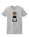 Cute Pilgrim Girl Thanksgiving Womens T-Shirt-Womens T-Shirt-TooLoud-AshGray-X-Small-Davson Sales