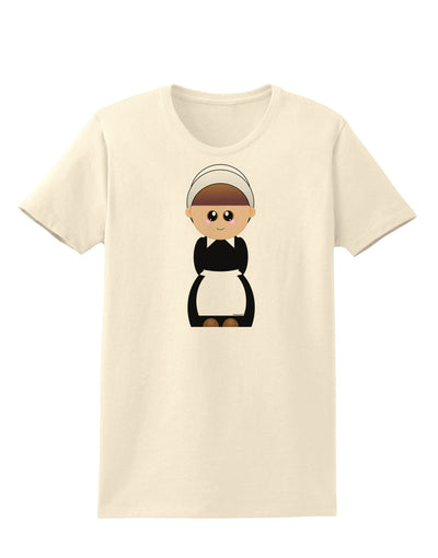 Cute Pilgrim Girl Thanksgiving Womens T-Shirt-Womens T-Shirt-TooLoud-Natural-X-Small-Davson Sales