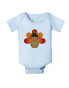 Cute Pilgrim Turkey Thanksgiving Baby Romper Bodysuit-Baby Romper-TooLoud-Light-Blue-06-Months-Davson Sales