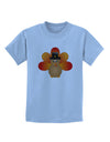 Cute Pilgrim Turkey Thanksgiving Childrens T-Shirt-Childrens T-Shirt-TooLoud-Light-Blue-X-Small-Davson Sales