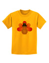 Cute Pilgrim Turkey Thanksgiving Childrens T-Shirt-Childrens T-Shirt-TooLoud-Gold-X-Small-Davson Sales