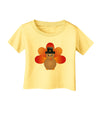 Cute Pilgrim Turkey Thanksgiving Infant T-Shirt-Infant T-Shirt-TooLoud-Daffodil-Yellow-06-Months-Davson Sales