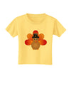 Cute Pilgrim Turkey Thanksgiving Toddler T-Shirt-Toddler T-Shirt-TooLoud-Daffodil-Yellow-2T-Davson Sales