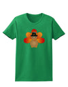 Cute Pilgrim Turkey Thanksgiving Womens Dark T-Shirt-TooLoud-Kelly-Green-X-Small-Davson Sales