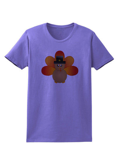 Cute Pilgrim Turkey Thanksgiving Womens T-Shirt-Womens T-Shirt-TooLoud-Violet-X-Small-Davson Sales