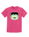 Cute Pixel Monster Childrens Dark T-Shirt-Childrens T-Shirt-TooLoud-Sangria-X-Small-Davson Sales