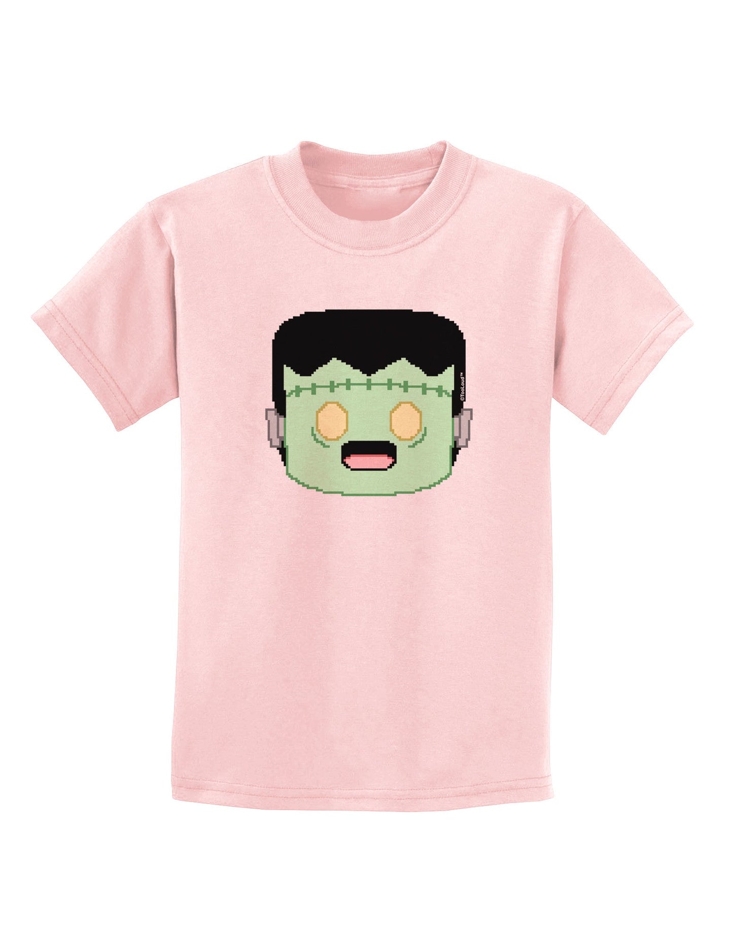 Cute Pixel Monster Childrens T-Shirt-Childrens T-Shirt-TooLoud-PalePink-X-Small-Davson Sales