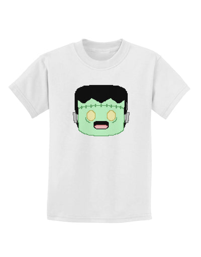 Cute Pixel Monster Childrens T-Shirt-Childrens T-Shirt-TooLoud-White-X-Small-Davson Sales