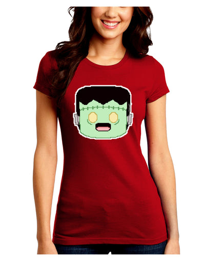 Cute Pixel Monster Juniors Crew Dark T-Shirt-T-Shirts Juniors Tops-TooLoud-Red-Juniors Fitted Small-Davson Sales