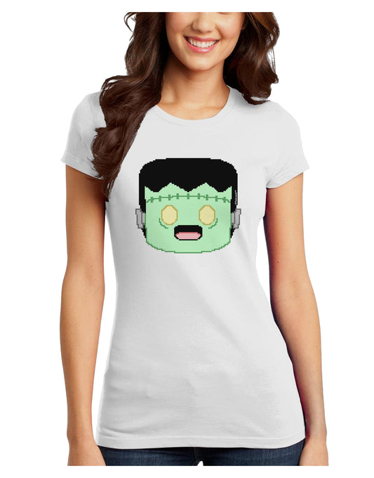 Cute Pixel Monster Juniors T-Shirt-Womens Juniors T-Shirt-TooLoud-White-Juniors Fitted X-Small-Davson Sales