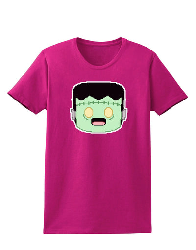 Cute Pixel Monster Womens Dark T-Shirt-TooLoud-Hot-Pink-Small-Davson Sales