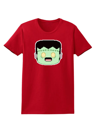 Cute Pixel Monster Womens Dark T-Shirt-TooLoud-Red-X-Small-Davson Sales