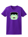 Cute Pixel Monster Womens Dark T-Shirt-TooLoud-Purple-X-Small-Davson Sales