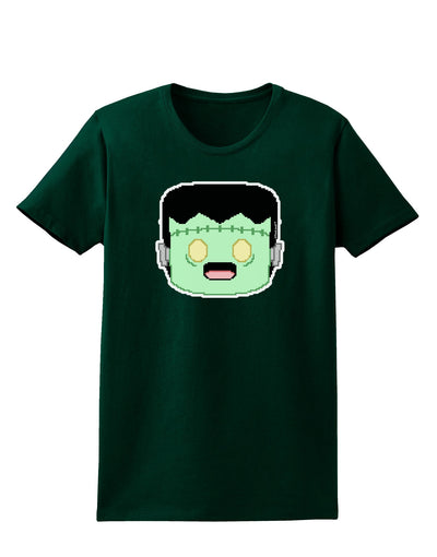 Cute Pixel Monster Womens Dark T-Shirt-TooLoud-Forest-Green-Small-Davson Sales