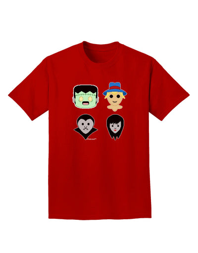 Cute Pixel Monsters Adult Dark T-Shirt-Mens T-Shirt-TooLoud-Red-Small-Davson Sales