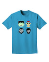 Cute Pixel Monsters Adult Dark T-Shirt-Mens T-Shirt-TooLoud-Turquoise-Small-Davson Sales