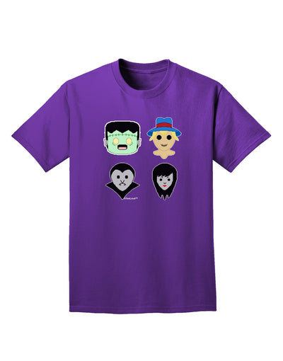 Cute Pixel Monsters Adult Dark T-Shirt-Mens T-Shirt-TooLoud-Purple-Small-Davson Sales