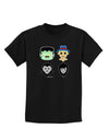 Cute Pixel Monsters Childrens Dark T-Shirt-Childrens T-Shirt-TooLoud-Black-X-Small-Davson Sales