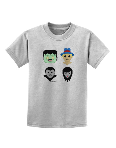 Cute Pixel Monsters Childrens T-Shirt-Childrens T-Shirt-TooLoud-AshGray-X-Small-Davson Sales