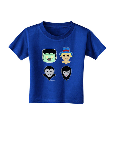 Cute Pixel Monsters Toddler T-Shirt Dark-Toddler T-Shirt-TooLoud-Royal-Blue-2T-Davson Sales