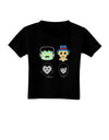 Cute Pixel Monsters Toddler T-Shirt Dark-Toddler T-Shirt-TooLoud-Black-2T-Davson Sales