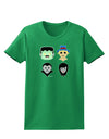 Cute Pixel Monsters Womens Dark T-Shirt-TooLoud-Kelly-Green-X-Small-Davson Sales