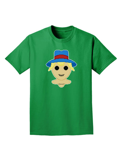 Cute Pixel Scarecrow Adult Dark T-Shirt-Mens T-Shirt-TooLoud-Kelly-Green-Small-Davson Sales