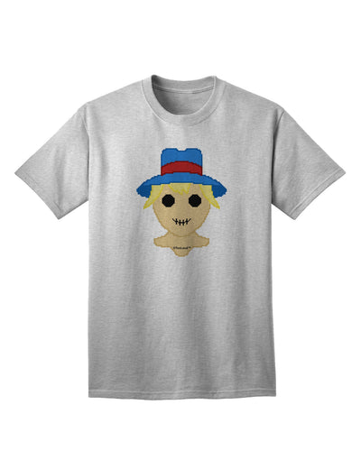 Cute Pixel Scarecrow Adult T-Shirt-Mens T-Shirt-TooLoud-AshGray-Small-Davson Sales