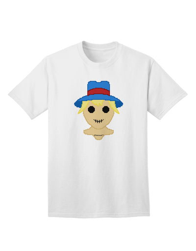 Cute Pixel Scarecrow Adult T-Shirt-Mens T-Shirt-TooLoud-White-Small-Davson Sales