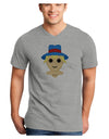 Cute Pixel Scarecrow Adult V-Neck T-shirt-Mens V-Neck T-Shirt-TooLoud-HeatherGray-Small-Davson Sales