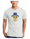 Cute Pixel Scarecrow Adult V-Neck T-shirt-Mens V-Neck T-Shirt-TooLoud-White-Small-Davson Sales