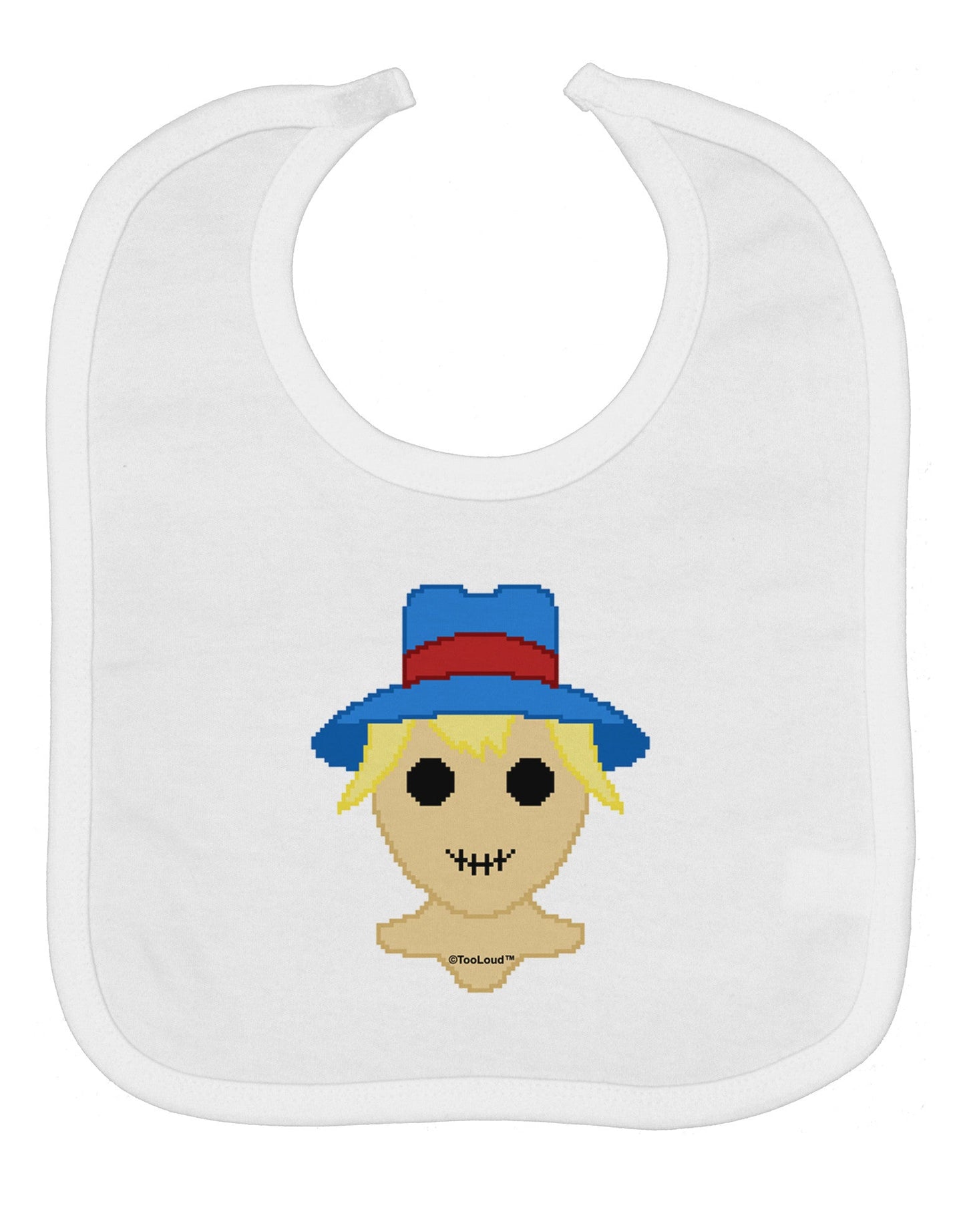 Cute Pixel Scarecrow Baby Bib