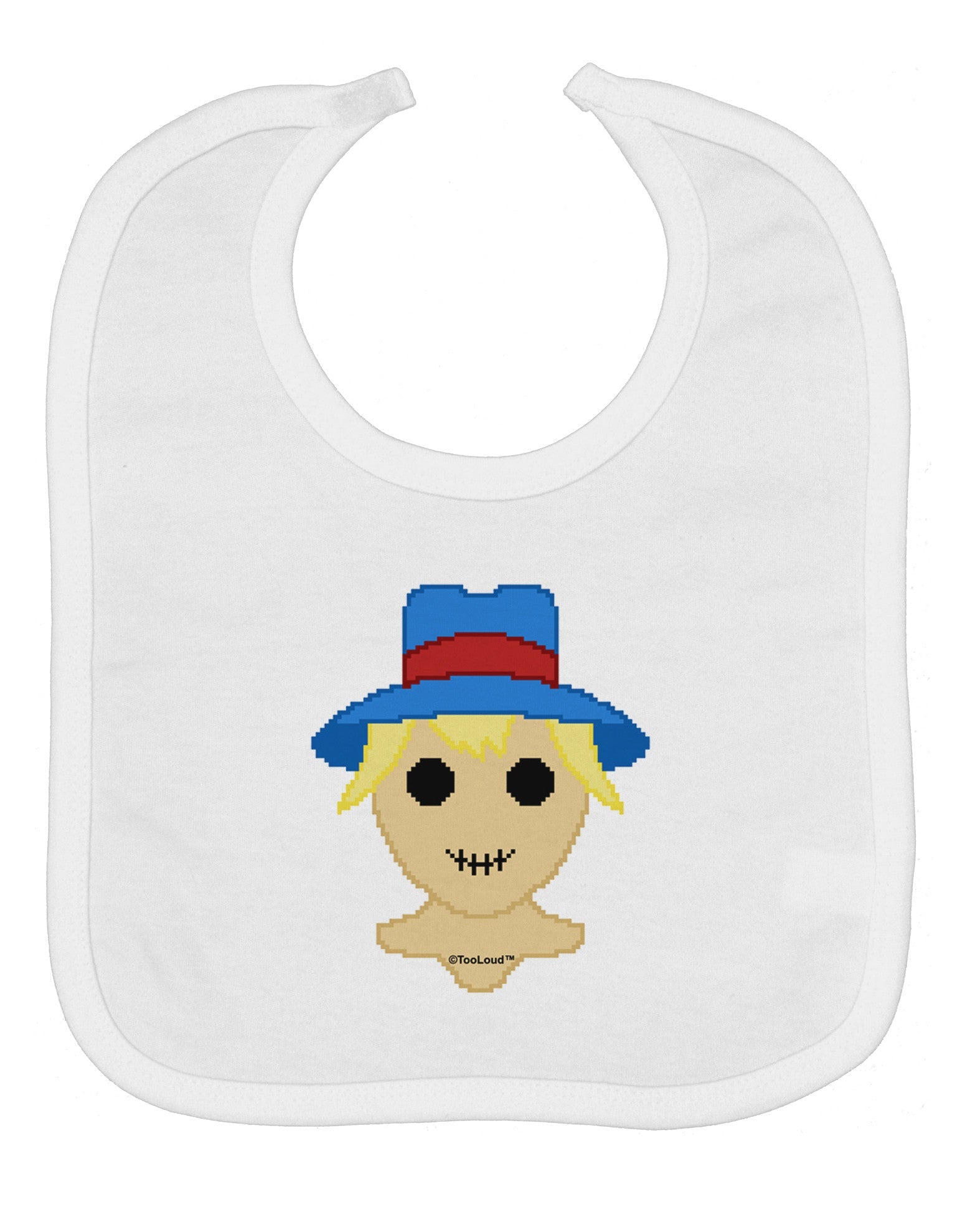 Cute Pixel Scarecrow Baby Bib