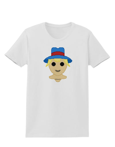 Cute Pixel Scarecrow Womens T-Shirt-Womens T-Shirt-TooLoud-White-X-Small-Davson Sales