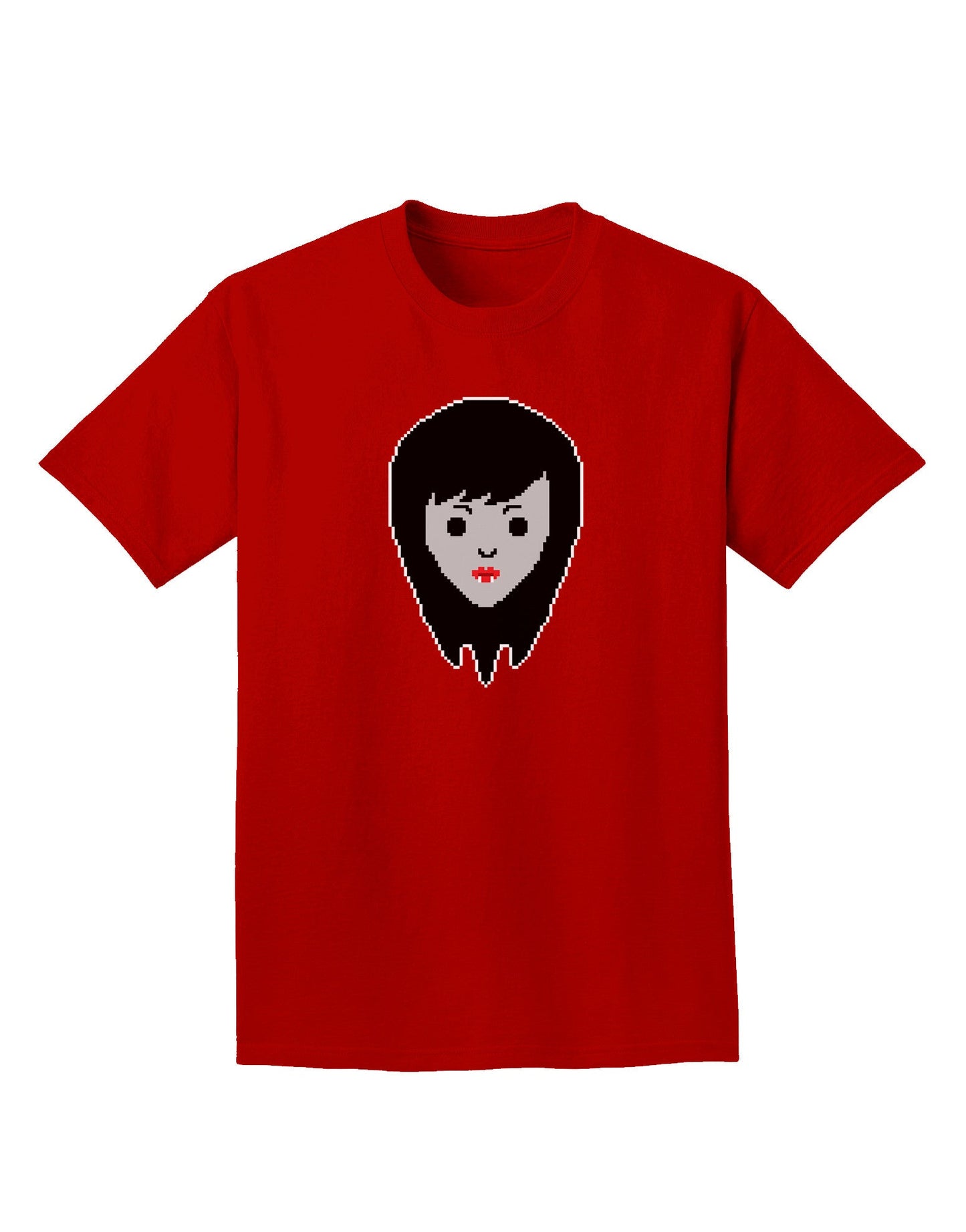 Cute Pixel Vampire Female Adult Dark T-Shirt-Mens T-Shirt-TooLoud-Red-Small-Davson Sales