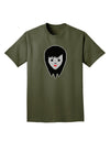 Cute Pixel Vampire Female Adult Dark T-Shirt-Mens T-Shirt-TooLoud-Military-Green-Small-Davson Sales