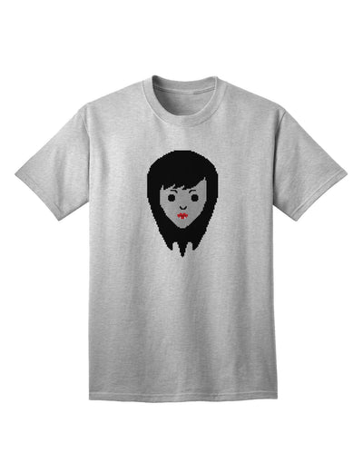 Cute Pixel Vampire Female Adult T-Shirt-Mens T-Shirt-TooLoud-AshGray-Small-Davson Sales